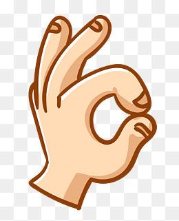 ok手势卡通矢量图