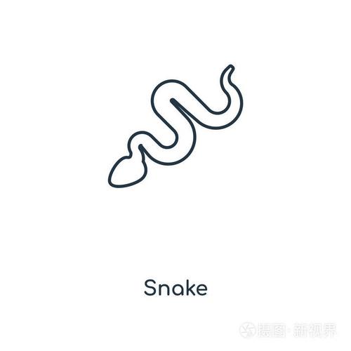 蛇图标在时尚的设计风格. 蛇图标隔离在白色背景上.