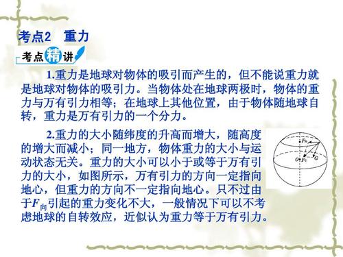 高考物理一轮复习:2-1《重力,弹力,摩擦力》ppt课件答案