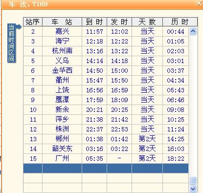 t169次火车什么时间到达韶关站