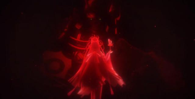 接下来彼岸花结成人形(正对着的应该是荒骷髅吧?)