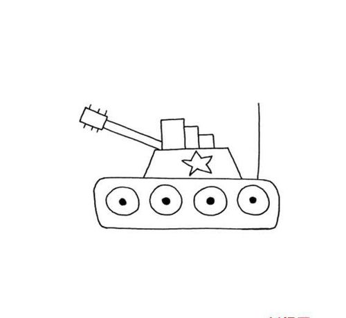 怎样画坦克车的简笔画现代武器的画法
