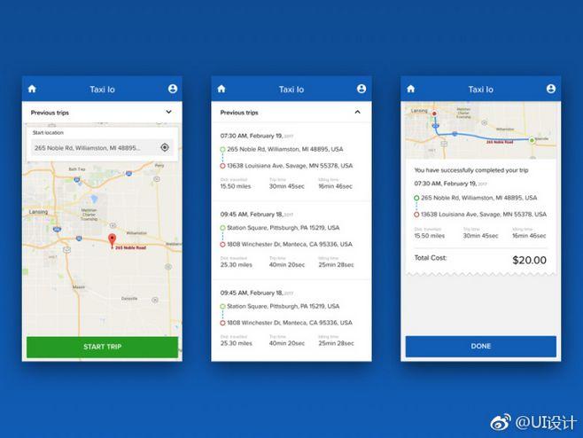 ui设计# 一组地图线路规划app界面设计分享