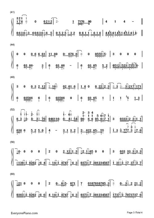 you钢琴简谱-数字双手-ten sharp