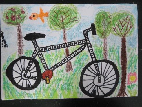 图片写生:自行车_七色光童画坊