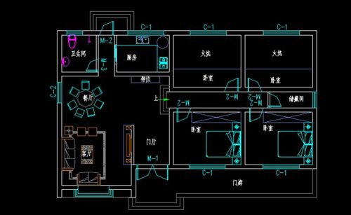 北方一层民房设计图东北一层民房设计图带火炕一层平房设计图148x103