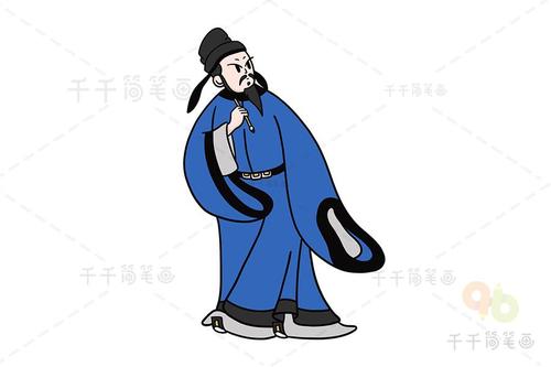 唐代著名诗人 白居易简笔画