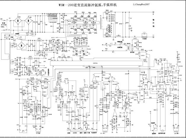 wsm-200逆变氩弧焊机电路原理图.