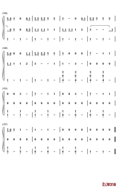 exile钢琴简谱-数字双手-taylor swift bon iver