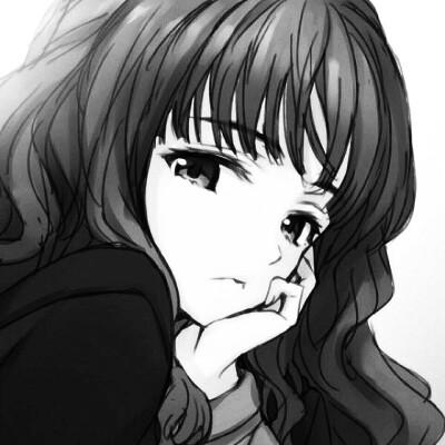 高冷成熟动漫女头 丧系 黑色系高清动漫女生头像