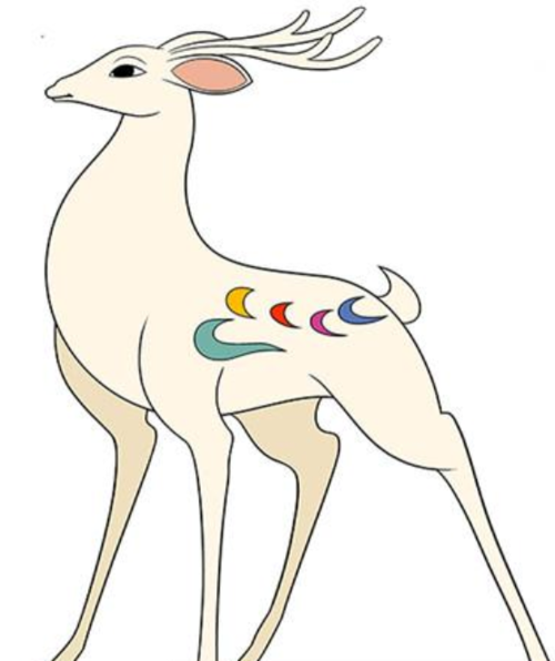 九色鹿怎么画