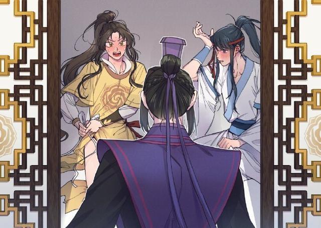 江澄推门被惊呆:金凌的腰带在思追头上,思追的抹额系在金凌腰上