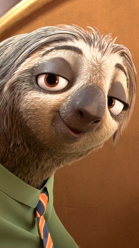 疯狂动物城里的树懒,好像叫"闪电"