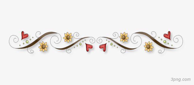 线性花边png素材透明免抠图片-装饰效果