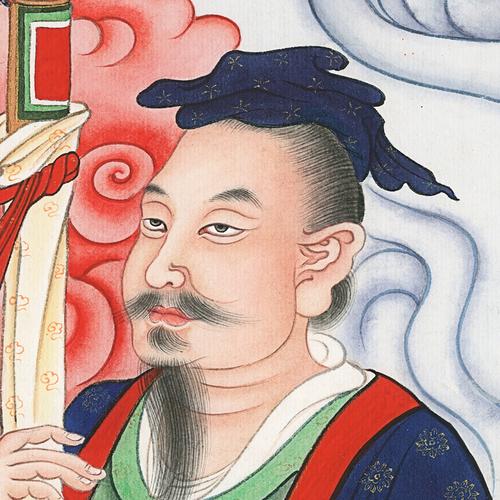 张道陵挂轴正一道人祖天师水陆画画框画张天师画像道教神仙挂画