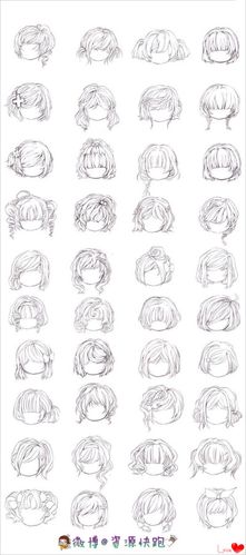 【手绘手帐漫画素材】#资源分享# #手帐# #简笔画# 女生发型篇