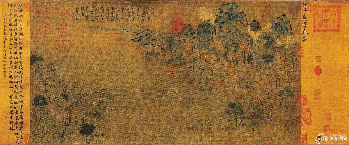 唐前四大家:展子虔 游春图(百幅中国名画)