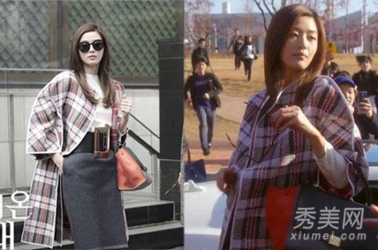 跟千颂伊学大衣配裙装 穿出女神气质【图】