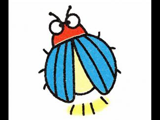 萤火虫简笔画带颜色画法