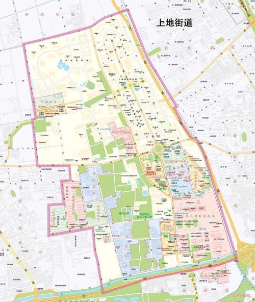 北京市海淀区上地街道的地图