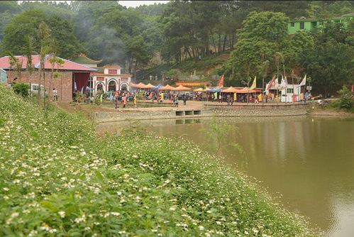 广西道教圣地南宁吴圩二王庙鲜花盛开,风光秀丽,香火旺盛 江风 摄影.