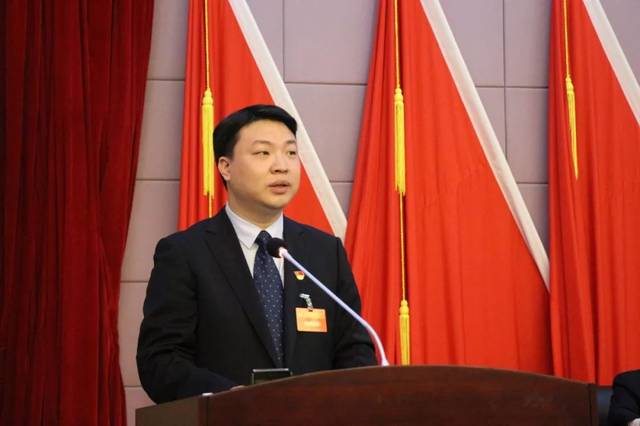 会上,丹灶镇委书记张应统代表镇委向大会作报告.