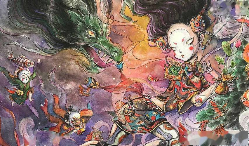 跪了她的新国风插画惊艳绝伦唯美瑰丽的场景宛若仙境网友惊呼太绝美