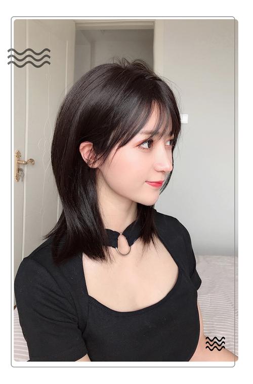 高仿真辛芷蕾同款锁骨发 假发女网红圆脸短发发型 时尚修脸假头发