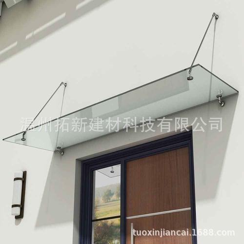 外贸工厂定制304不锈钢玻璃雨棚配件拉杆支架连接件遮阳棚户外