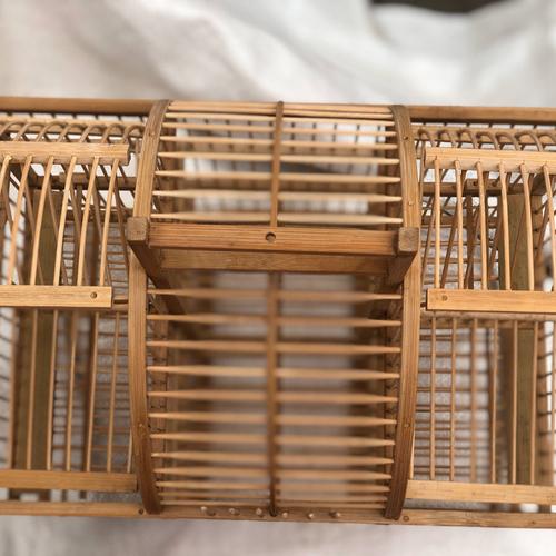 新款关笼紫竹竹制自动防风鸟笼拍笼滚笼翻笼打笼踏笼竹制品手工笼