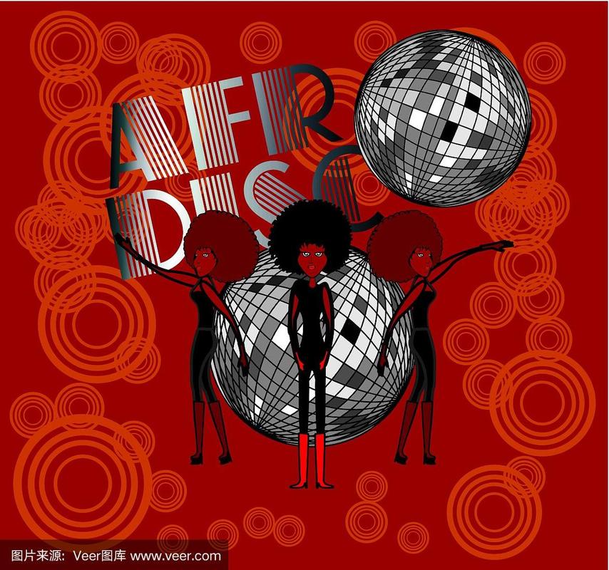 爆炸头,女孩,矢量,艺术,迪斯科