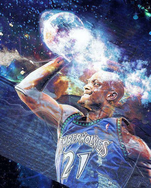 珍藏90年代nba球星复古海报乔丹霸气飞扣艾弗森犀利突破