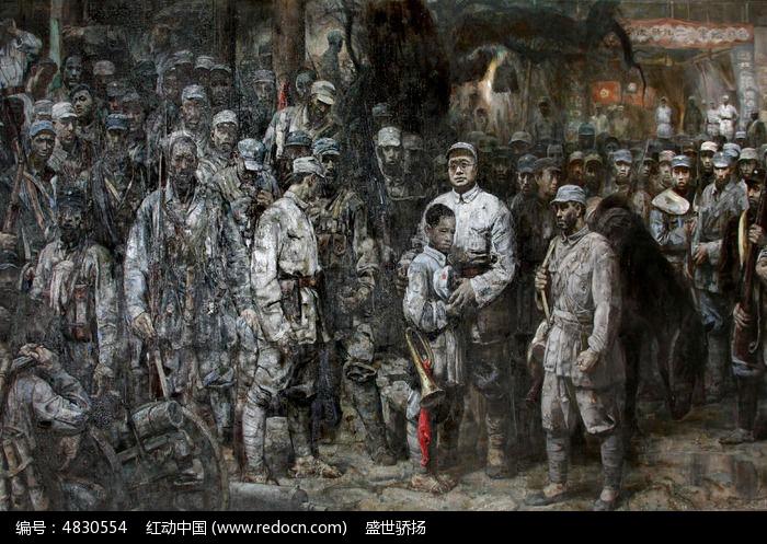 抗日战争人物油画