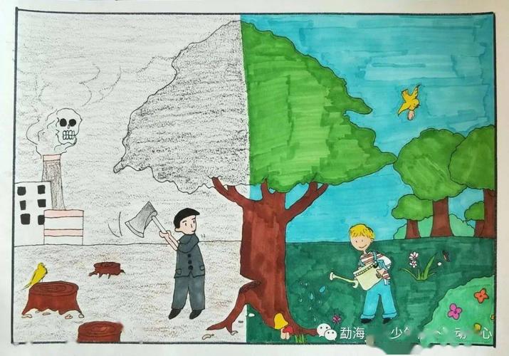 美丽中国我是行动者勐海县小学生生态环境保护绘画征集比赛获奖作品展