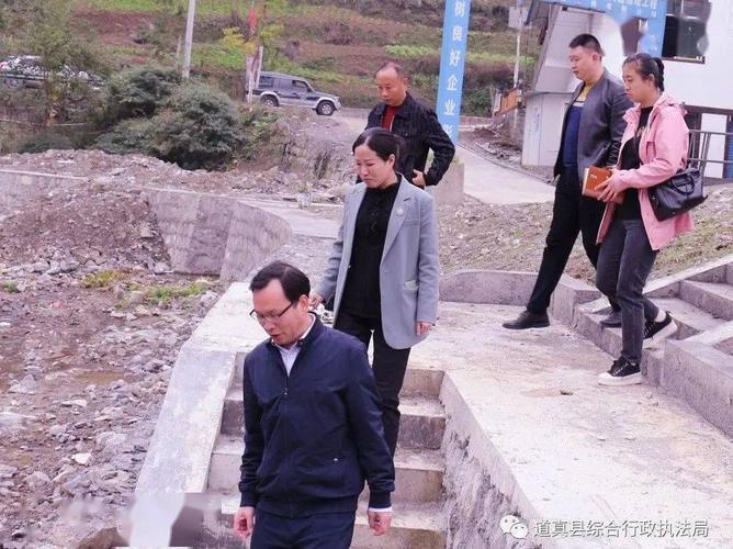 道真自治县县委常委纪委书记赵龙驹率队到玉溪河上坝段开展巡河调研
