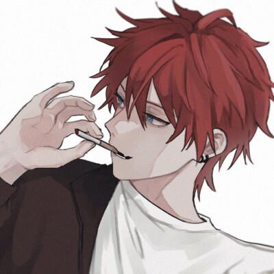 动漫男头 帅哥头像 红发