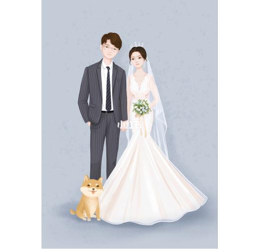 手绘 婚礼 插画 定制 婚纱照_婚纱照_手绘_婚礼_插画_情侣照_我的走心
