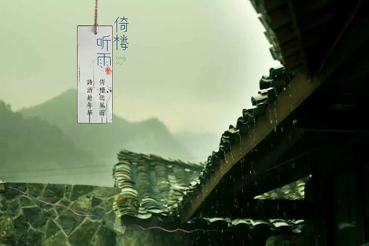 倚楼听风雨,诗酒趁年华.很喜欢这意境.