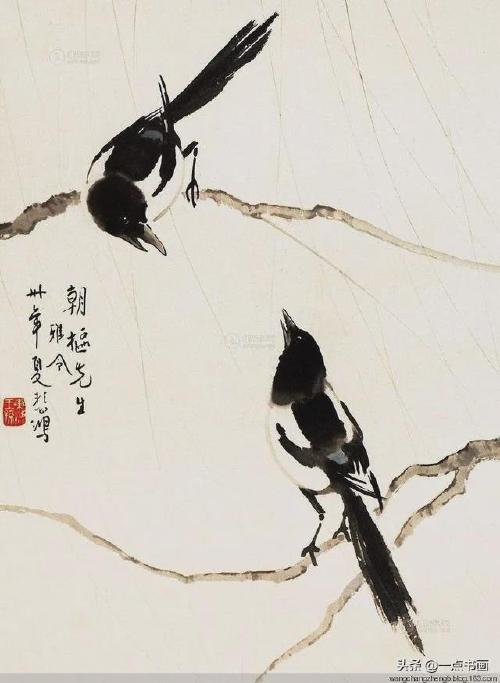 兼工带写徐悲鸿经典写意国画欣赏