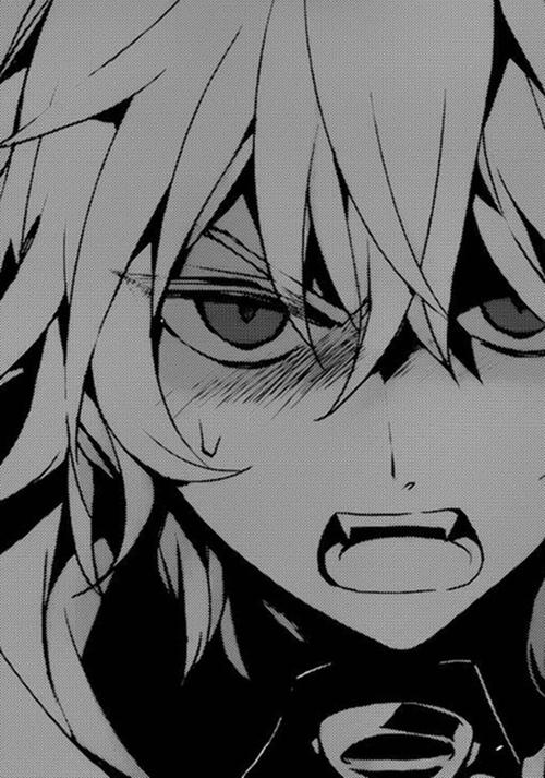 终结的炽天使 百夜米迦尔 黑白线稿