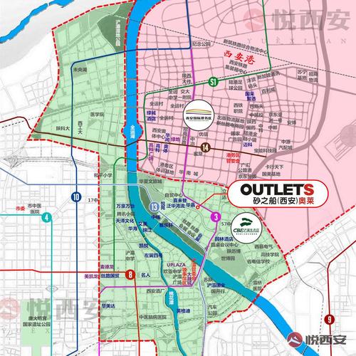 浐灞湾区轨道交通及高星酒店规划落位图