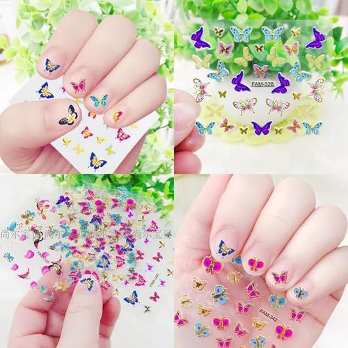 当前热销韩国儿童蝴蝶结爱心小孩环保指甲贴