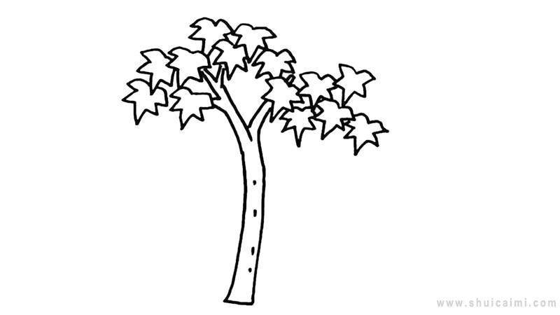 秋天树简笔画怎么画秋天树简笔画图片大全