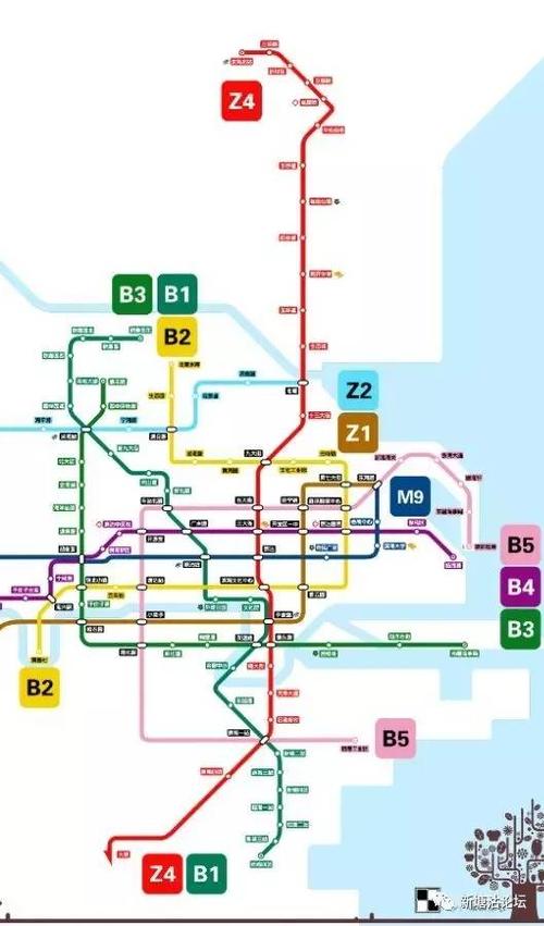 天津市滨海新区地铁规划图b1b5z1z4m9线天津滨海新区轨道交通线路建设
