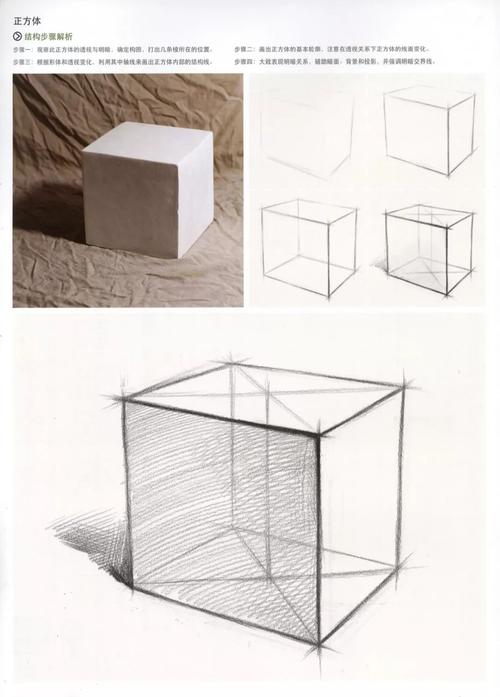 正方体最快最简单画素描新手入门第一幅画可不只是正方体