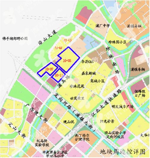 三幅地块东侧即是规划4号线二期珍珠泉站,紧邻多个规划学校,社区中心