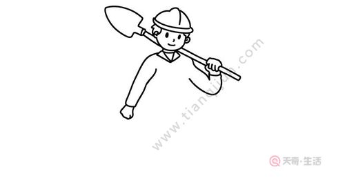 寒风中工作的人简笔画教程 寒风中工作的人简笔画步骤