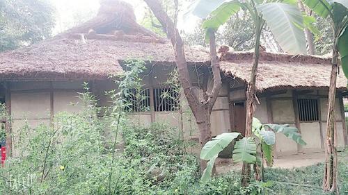 杜甫草堂茅屋侧景:简陋如杜甫诗作"八月秋高风怒号,卷我屋上三重茅"