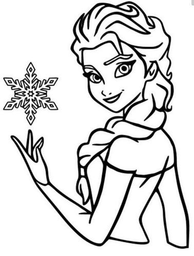 冰雪奇缘艾莎公主简笔画