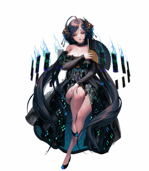 来自韩国手游《 天命之子 》的live 2d角色,动起来的